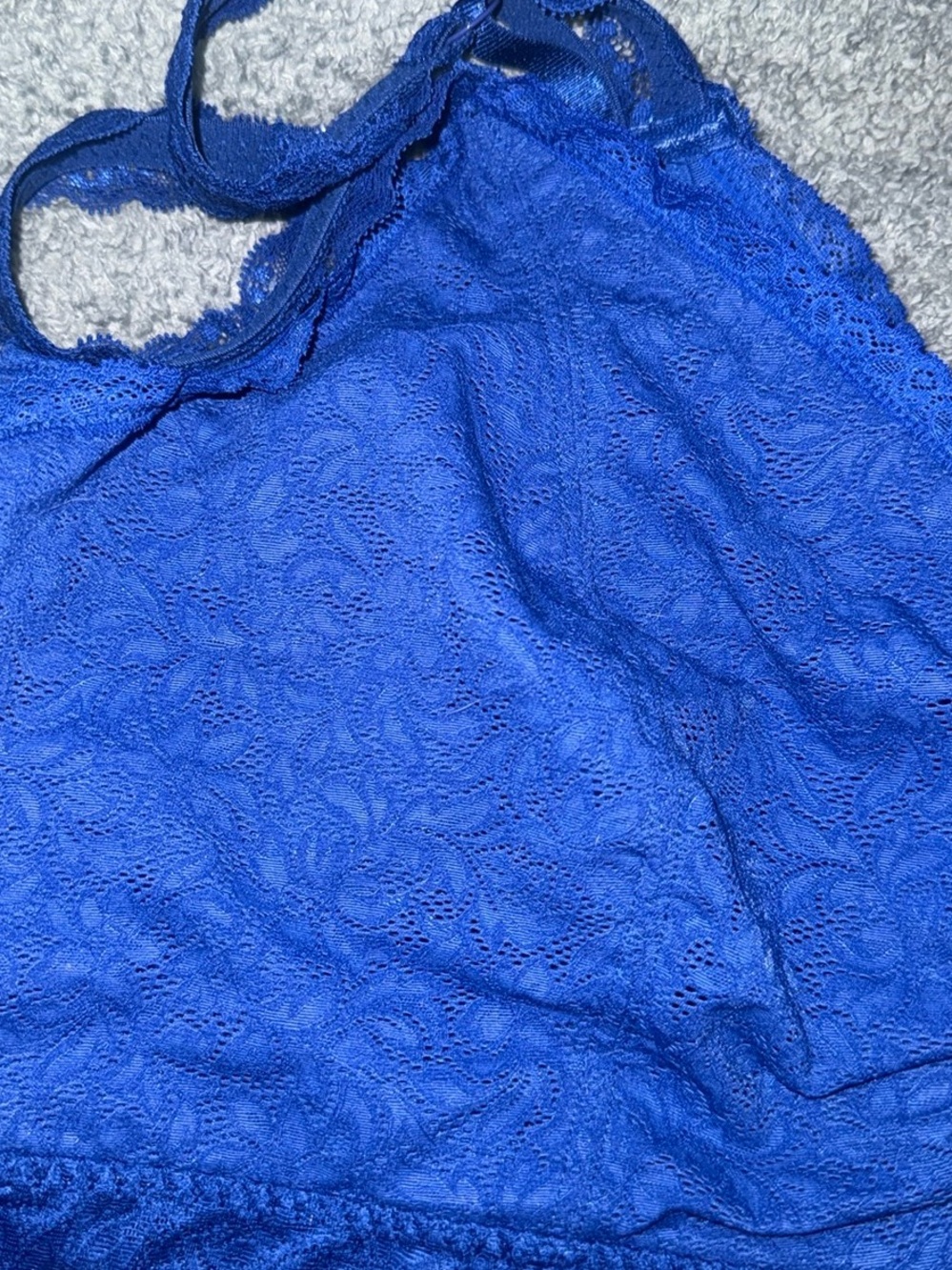 Royal Blue Lace Bralette Tank
